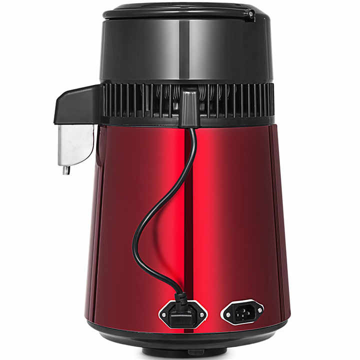 Дестилатор за вода, 220V, 750W, 4L, неръждаема стомана, червен - eMAG.bg