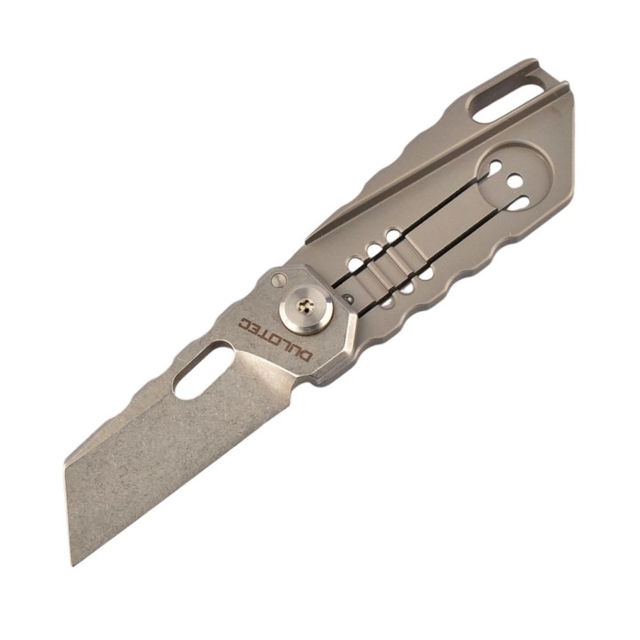 Джобен сгъваем титаниев нож Dulotec K906, S35VN, титан, сив