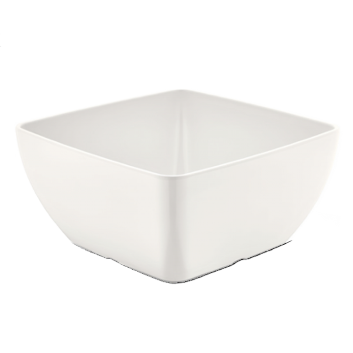Bol patrat din malamina alb pentru sos RAKI Volma 9x9xh4 cm