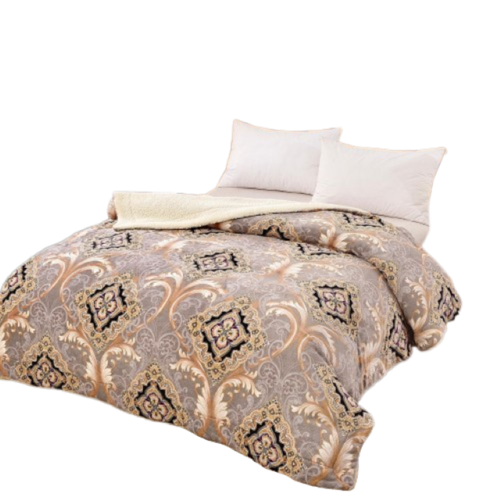 Patura imblanita, Jojo Home, 2 persoane, 200x230cm, Abstract M2, Multicolor