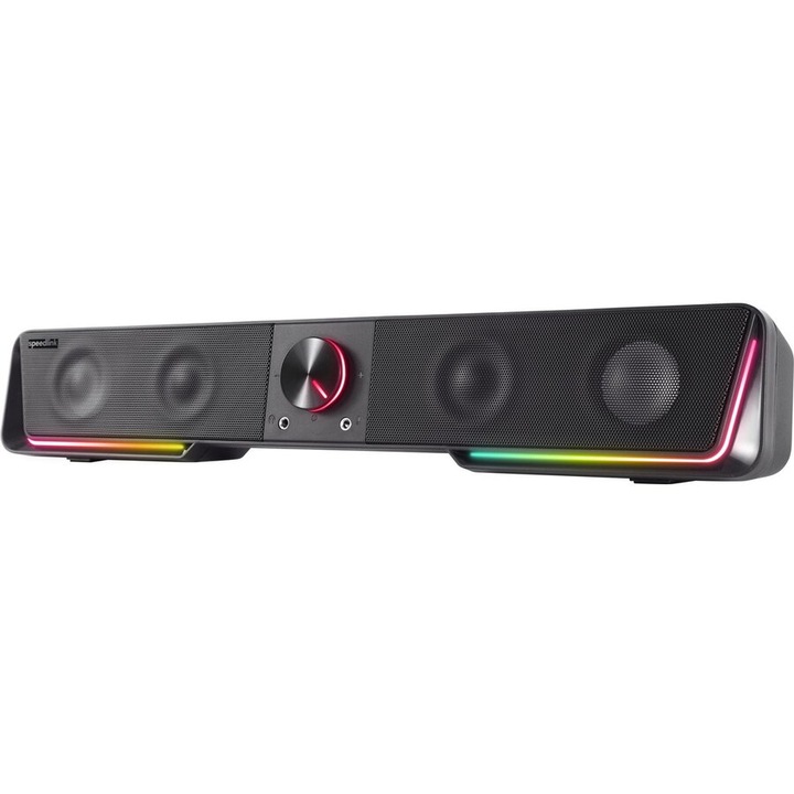 Саундбар SpeedLink Gravity SL-830200-BK, 2.0, 12 W, USB, Bluetooth, черен