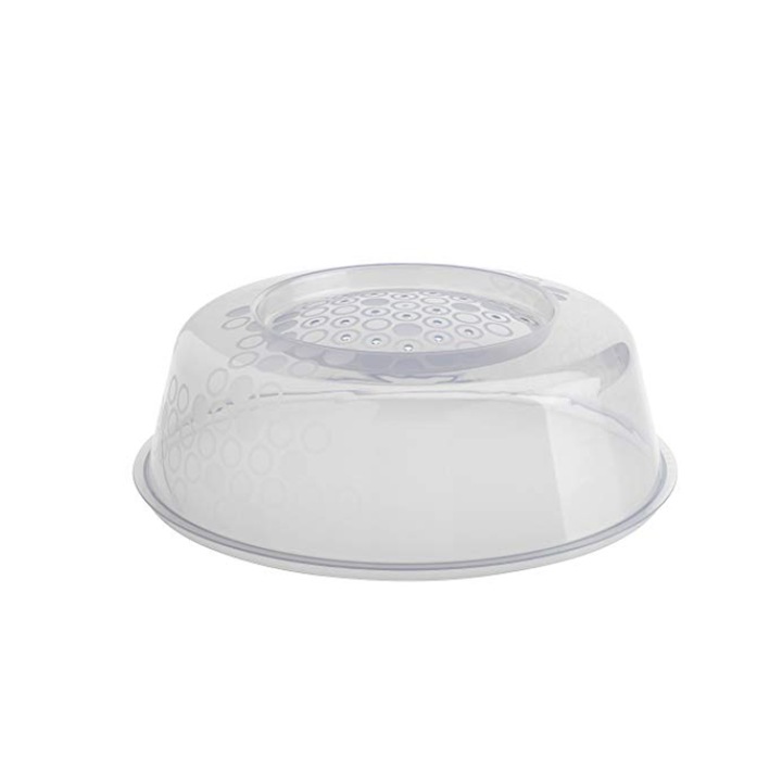 Capac de protectie pentru incalzirea alimentelor la cuptorul cu microunde, diametru 26 cm, transparent