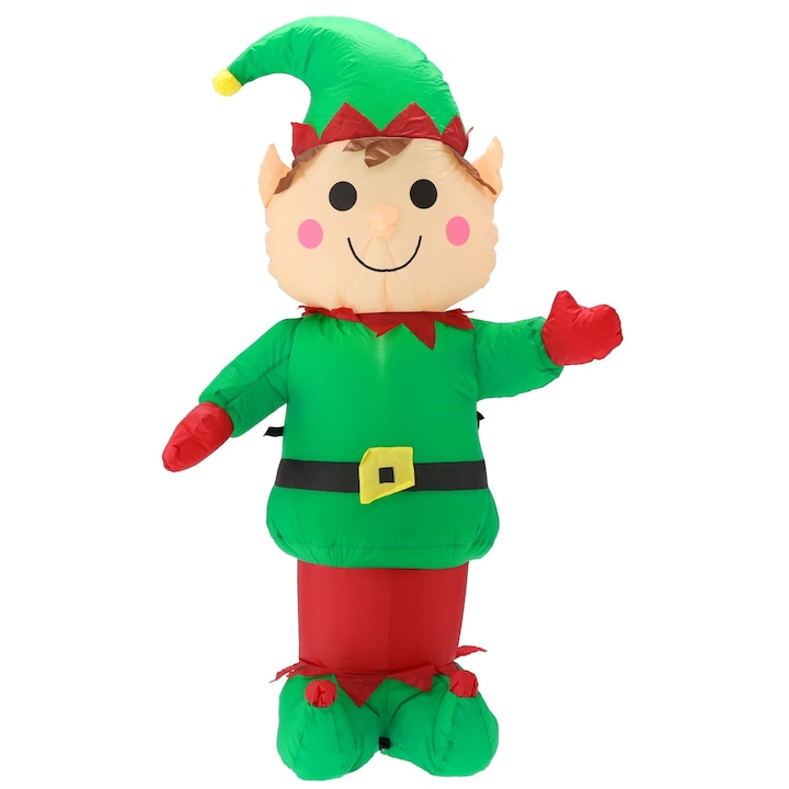 Figurina elf gonflabil, 150 cm, iluminare LED