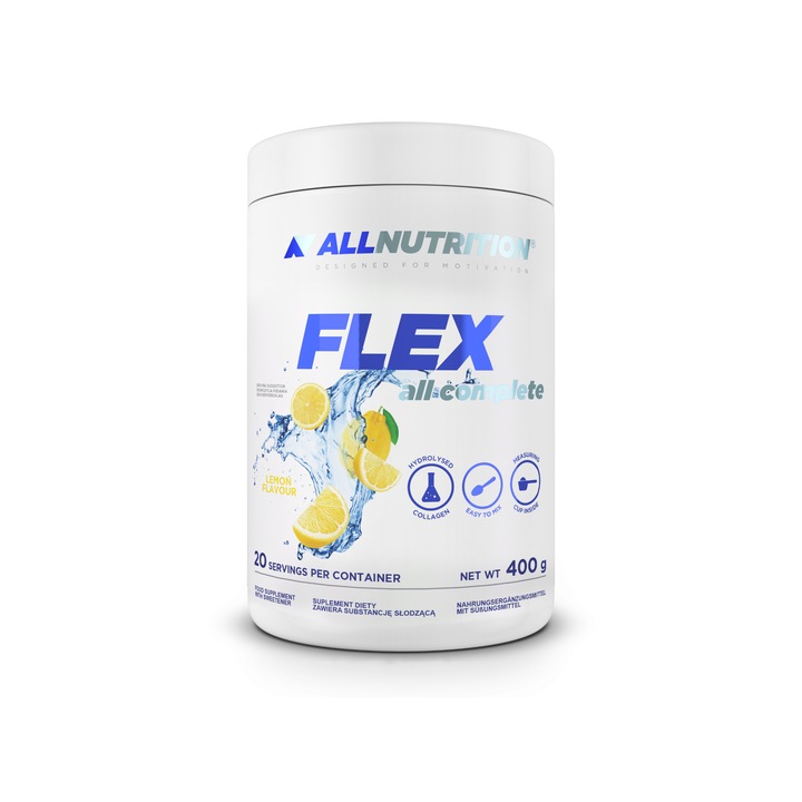 Colagen hidrolizat bovin, ALLNUTRITION Flex All Complete, 400g, aroma Lamaie, 10000mg, magneziu si vitamina C, articulatiilor, oaselor si pielii