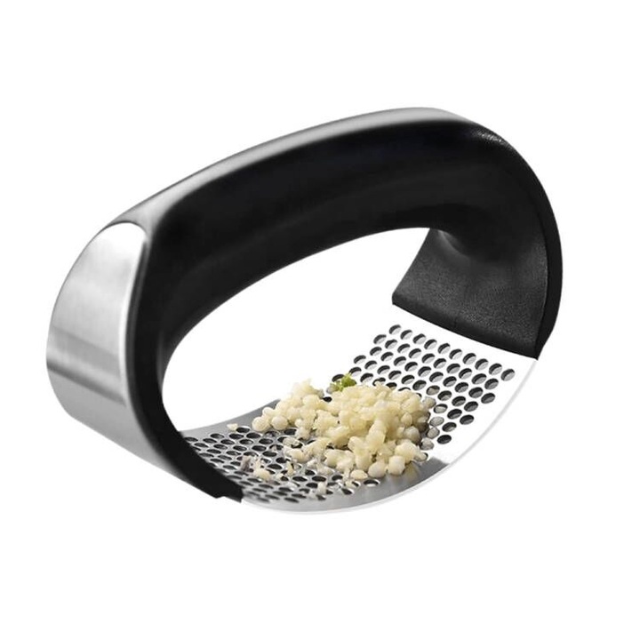 Fokhagymaprés, Yefound®, rozsdamentes acél, fekete