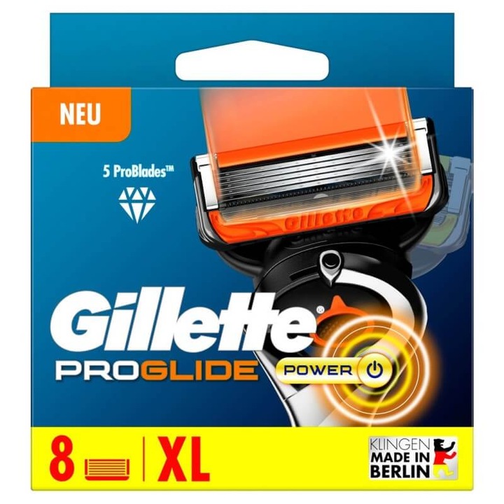 Set 8 rezerve aparat de ras Gillette ProGlide Power, XL