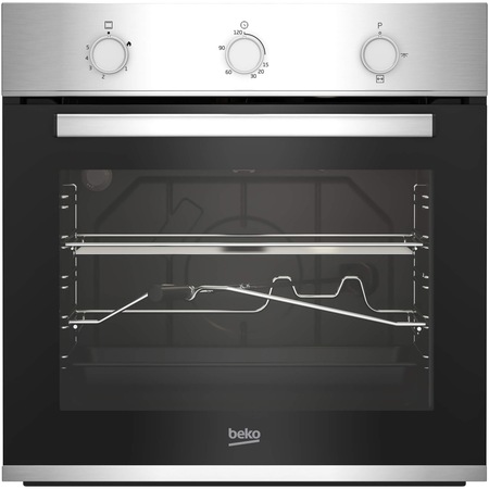 Cuptor incorporabil Beko BIG12100X, Gaz, 66 l, Grill gaz, Rotisor, Siguranta flacara, RecycledNet, Iluminare halogen, Inox