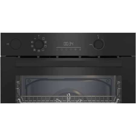 Cuptor incorporabil Beko BBIS17300BMPSE, Electric, 72 l, Autocuratare pirolitica, Steam Assisted Cooking, AeroPerfect, SteamShine Cleaning, Grill,SoftClose door,Raft telescopic, Clasa A+, Negru
