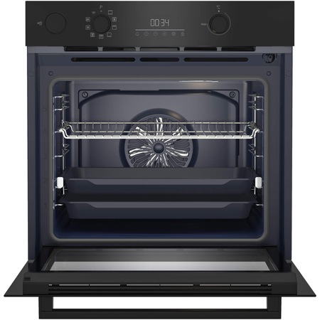Cuptor incorporabil Beko BBIS17300BMPSE, Electric, 72 l, Autocuratare pirolitica, Steam Assisted Cooking, AeroPerfect, SteamShine Cleaning, Grill,SoftClose door,Raft telescopic, Clasa A+, Negru