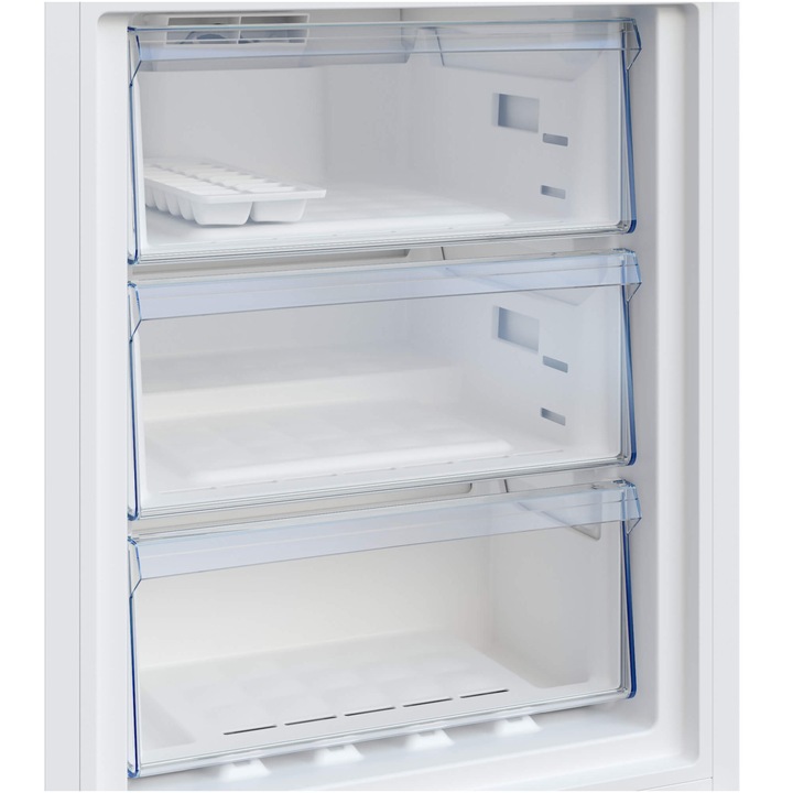 Combina frigorifica Beko B5RCNA345HG, 301 l, No Frost, Clasa D, Compresor ProSmart Inverter, AeroFlow, HarvestFresh, Iluminare LED, Avertizare luminoasa, H 179.6 cm, Gri