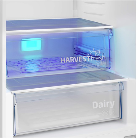Combina frigorifica Beko B3RCNA404HDW, 355 l, No Frost, Clasa E, HarvestFresh, Slim tank water dispenser, AeroFlow, H 203.5 cm, Alb