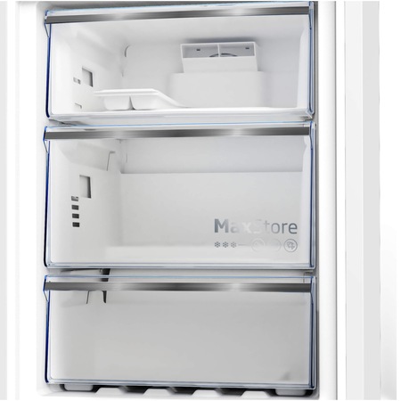 Combina frigorifica Beko B3RCNA404HXBR1, 355 l, No Frost, Clasa E, HarvestFresh, AeroFlow, H 203.5 cm, Dark inox
