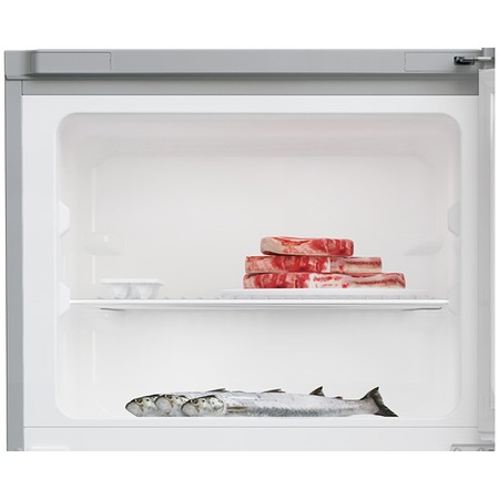 Frigider cu doua usi Beko RDSA310M40SN, 306 l, Clasa E, Cooling Fan, Safety Glass, H 175 cm, Argintiu