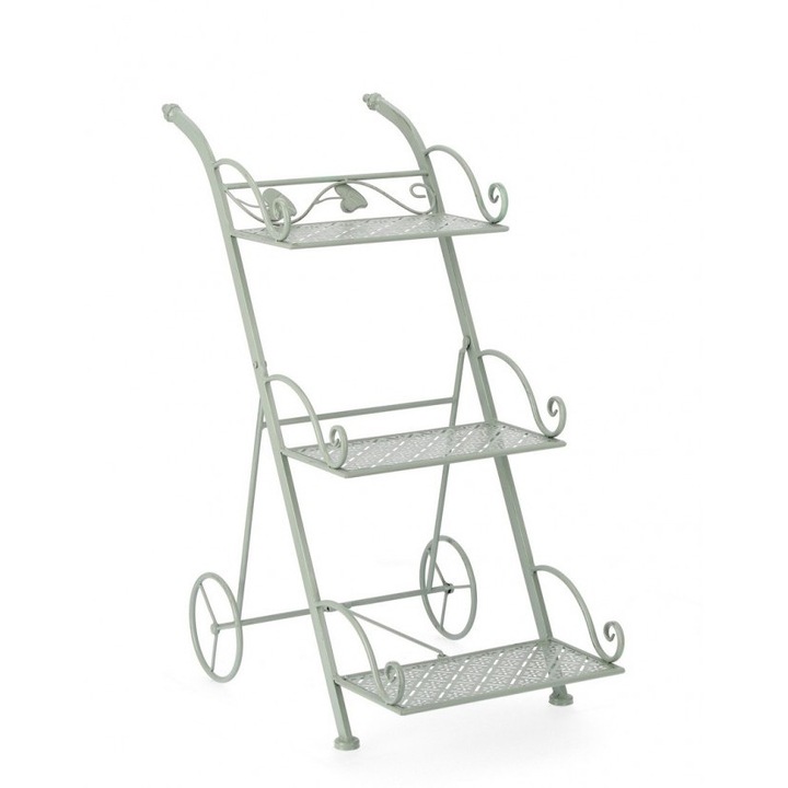 Suport flori otel verde Harriet 54x34x78 cm