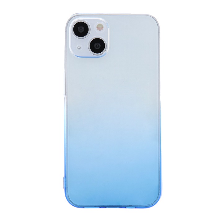 Apple iPhone 13-mal kompatibilis tok, Gradient ColorTouch, Vékony kialakítás, Félig átlátszó, Gradiens szín, Kék