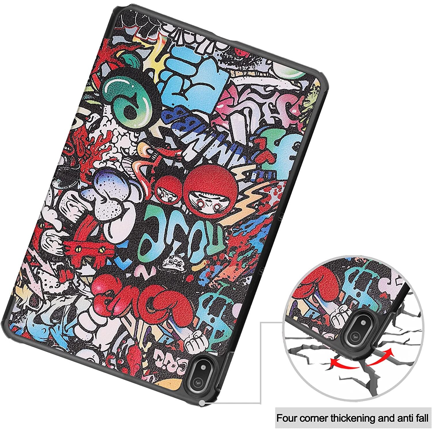 Husa Slim Sigloo, Smart Cover, Trifold, pentru tableta Nokia T21 2022, 10.4inch, model Graffity