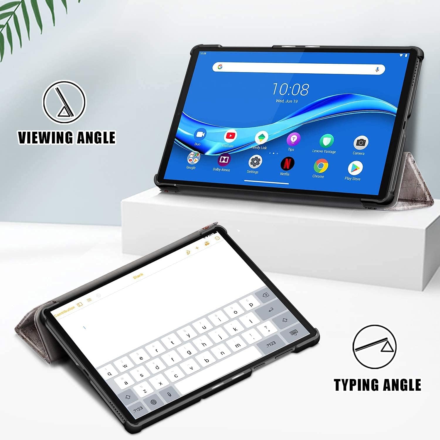 Husa Slim Sigloo, Smart Cover, Trifold, pentru tableta Huawei MediaPad T3 10, 9.6 inch, model Paris