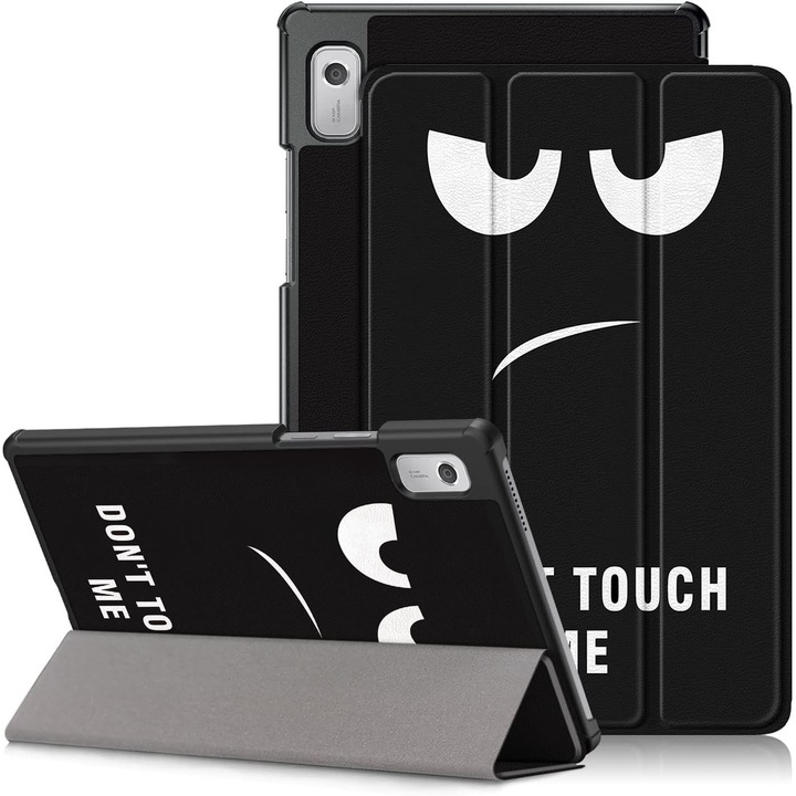 Husa Slim Sigloo, Smart Cover, Trifold, pentru tableta Lenovo Tab M9, TB-310FU, 9 inch, Don't Touch Me