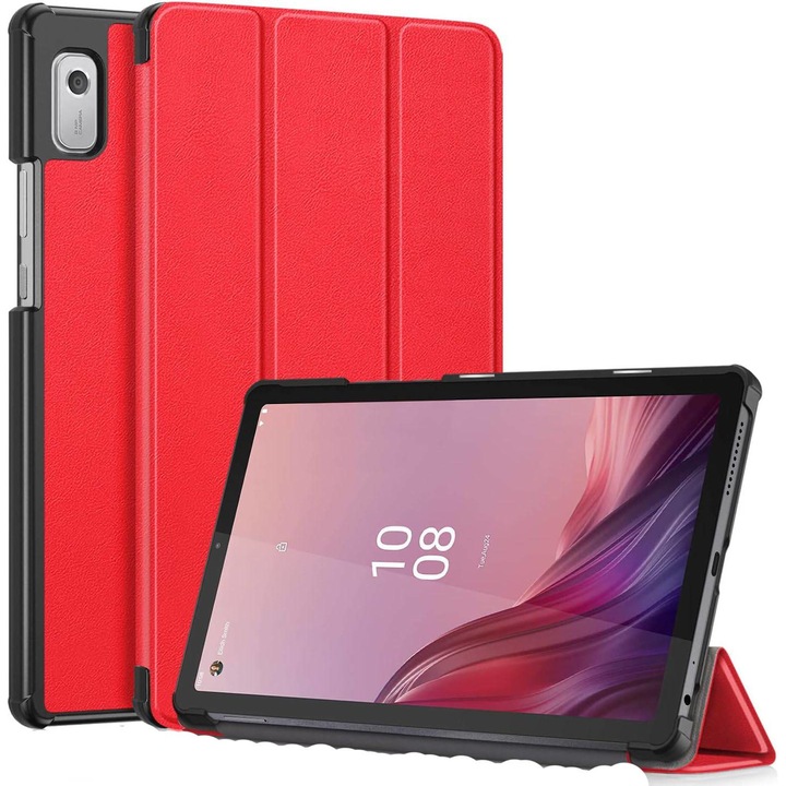 Sigloo Slim Case, Smart Cover, Trifold, за Lenovo Tab M9, TB-310FU, 9 инча, Червен