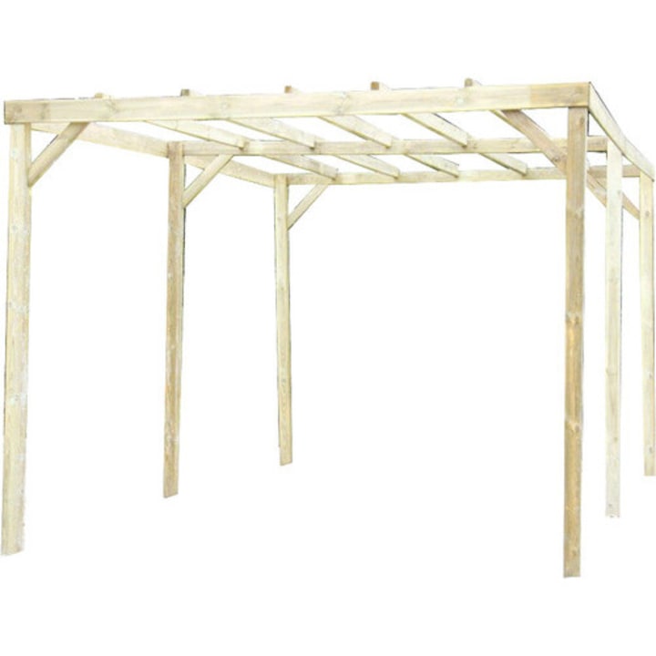 Carport Habrita Lemn De Pin Impregnat In Autoclava 300x497x246 Cm