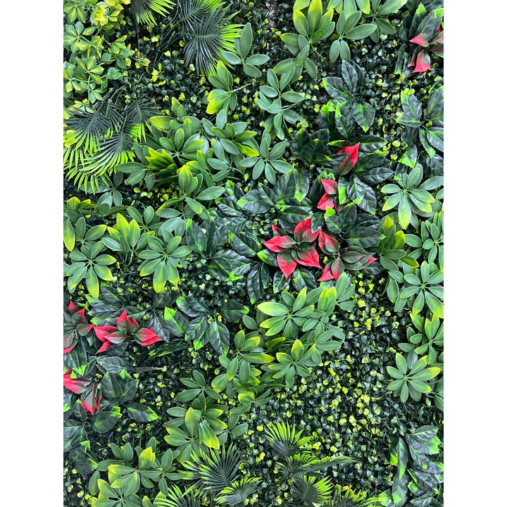 Perete verde artificial, Gradini verticale din plante artificiale Panou Botaniq UV 50x50 cm
