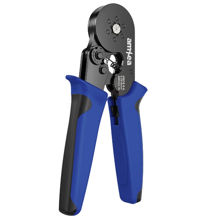 Cleste pentru sertizare amXea HSC8 6-6 Albastru-Negru, cu sase falci pt 0.25 - 6 mm²