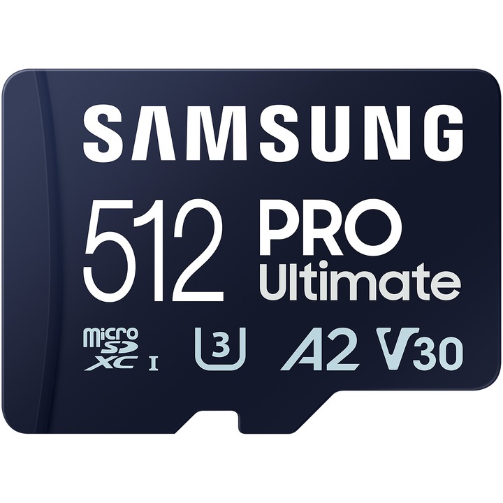 Card de memorie Samsung PRO Ultimate microSDXC UHS-I, 512GB, Adaptor SD, Blue