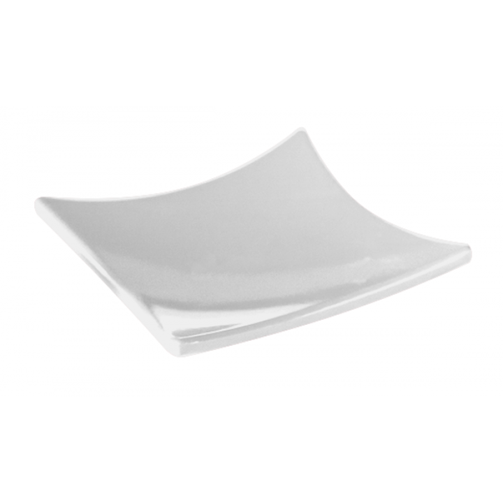 Farfurie melamina patrata RAKI 8x8x1cm alba