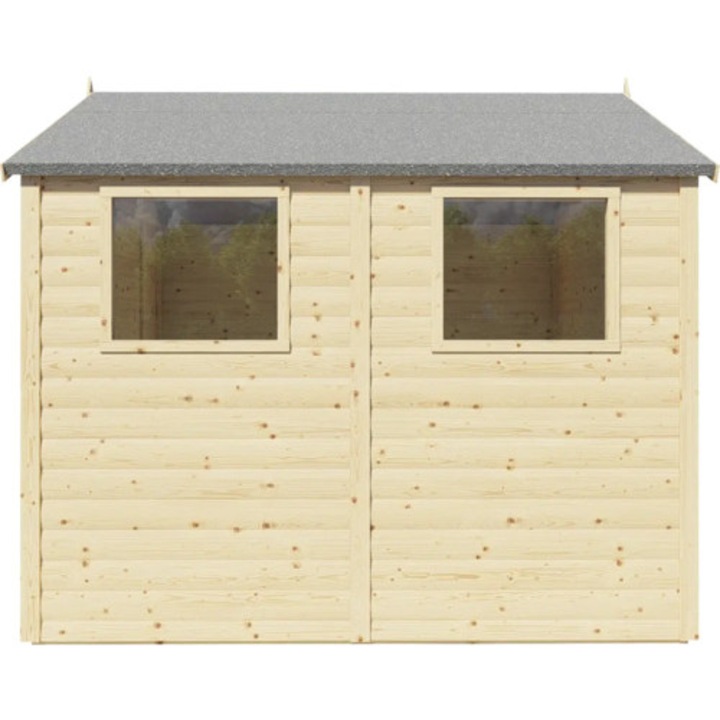 Casuta De Gradina Blockhaus Xl 19 Mm Cu Podea 244x239 Cm, Lemn