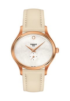 Tissot Ceas auriu rose cu o curea din piele Bella Ora Tissot Ceas auriu rose cu o curea din piele Bella Ora