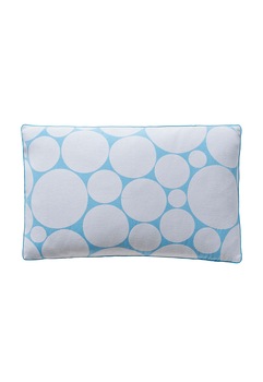Descamps Perna decorativa alb cu albastru cu buline Illusions 40X60 Descamps Perna decorativa alb cu albastru cu buline Illusions 40X60