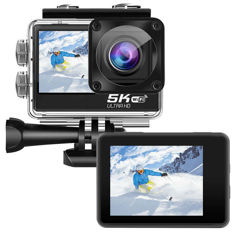 Caméra d'action Ultra HD 4K/60fps 24MP WiFi 2 Écran 170D Lentille