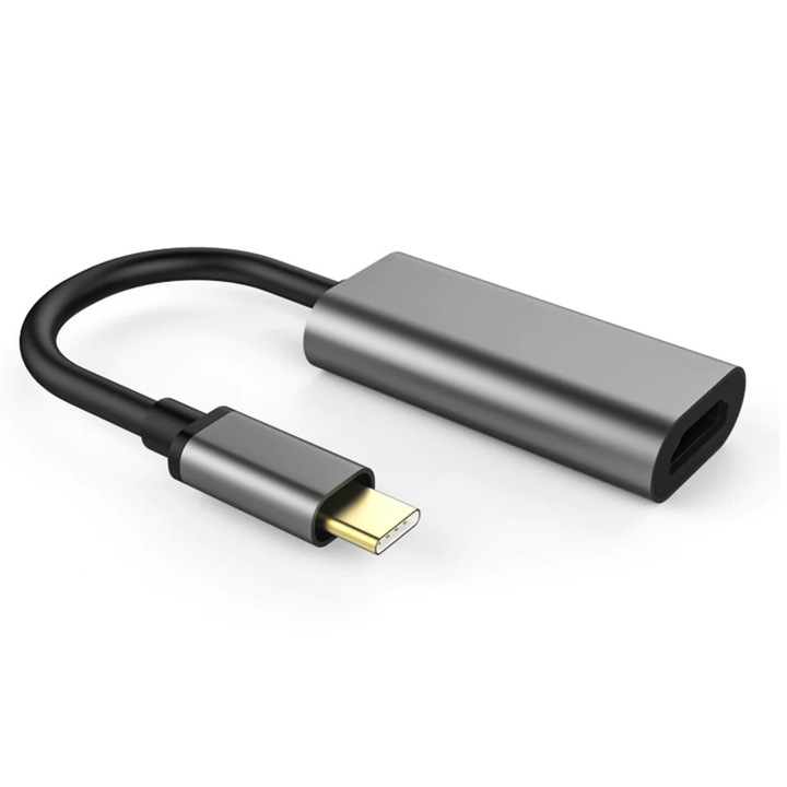 Adapter, Bolongking, USB-C/HDMI, C típusú adapter – HDMI adapter 4K HDMI 30HZ, ezüst