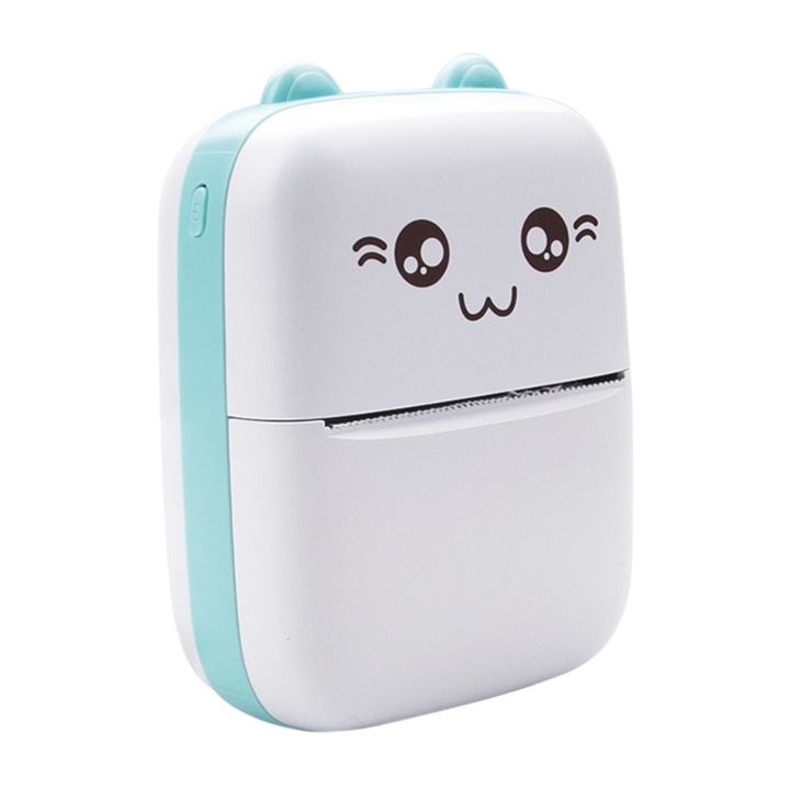 Imprimanta termica Bluetooth Maxlife MXTP-100, Bluetooth, USB-C, 1000 mAh albastra