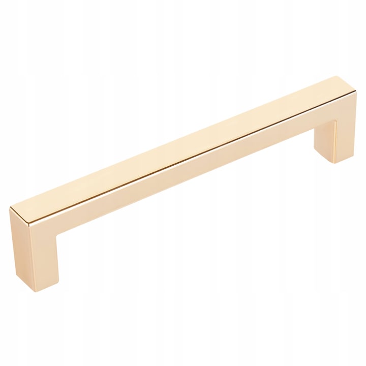 Maner mobila, Meblando, KW, din Plastic, Aplicare Universala, Usor de Montat, 139 mm Lungime, Distanta Gauri 128 mm, Suruburi de Fixare Incluse, Auriu