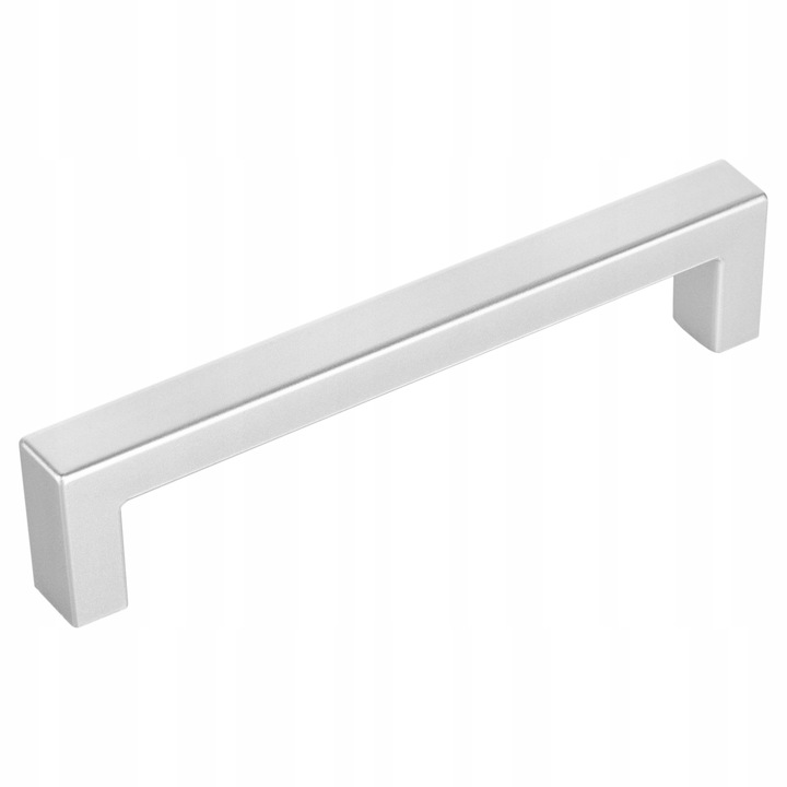 Maner mobila, Meblando, KW, din Plastic, Aplicare Universala, Usor de Montat, 139 mm Lungime, Distanta Gauri 128 mm, Suruburi de Fixare Incluse, Argintiu