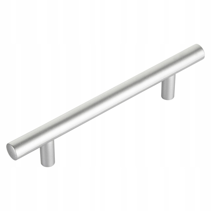 Maner mobila, Meblando, Reling, din Plastic, Aplicare Universala, Usor de Montat, 150 mm Lungime, Distanta Gauri 96 mm, Suruburi de Fixare Incluse, Argintiu