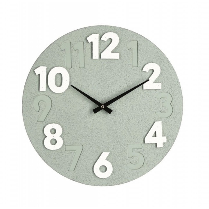 Стенен часовник мдф, 40х4,5 cm, Бял/Бежов