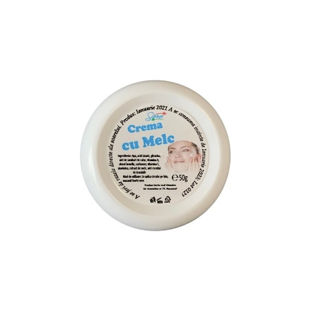 Crema cu extract de melc, 50 g destinata tenului acneic sub forma de cosuri, iritatii, puncte negre, datorate excesului de sebum si celule moarte. Se recomanda pentru toate tipurile de ten (normal/mixt, gras/acneic), si pentru toate categoriile de varsta