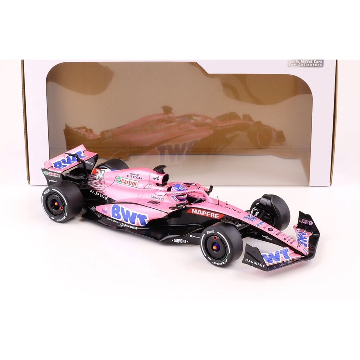 Modellautó Renault F1 Alpine A522 F. Alonso Bahrein Grand Prix 2022, 1:18 Solido