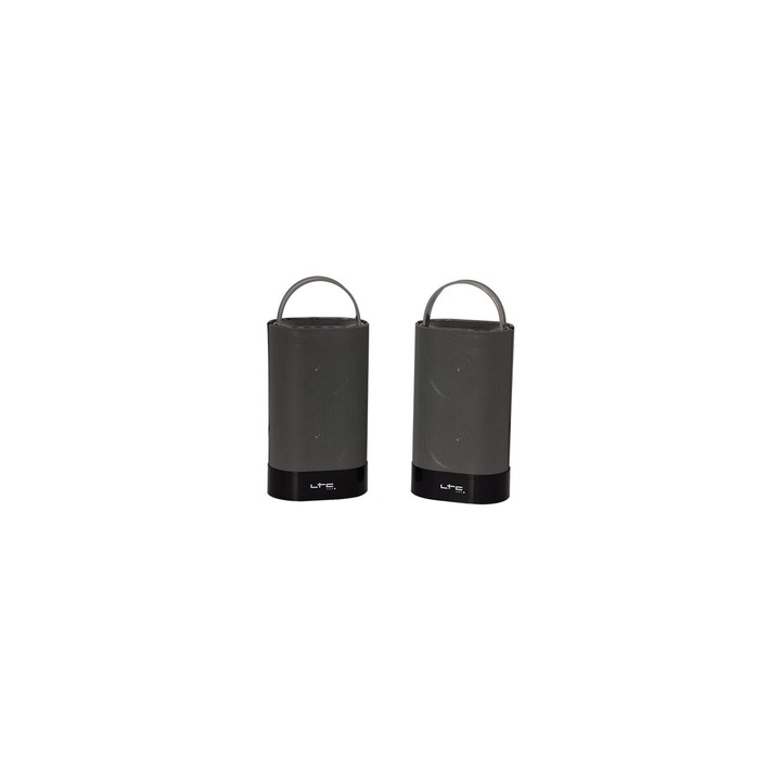 Set 2 boxe portabile, 2x10 W, USB/BT/SD/FM/AUX, 137x117x265mm