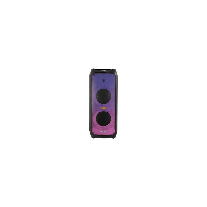 RGB led hordozható hangszóró, Vegas 600W Bluetooth, USB, microSD és AUX