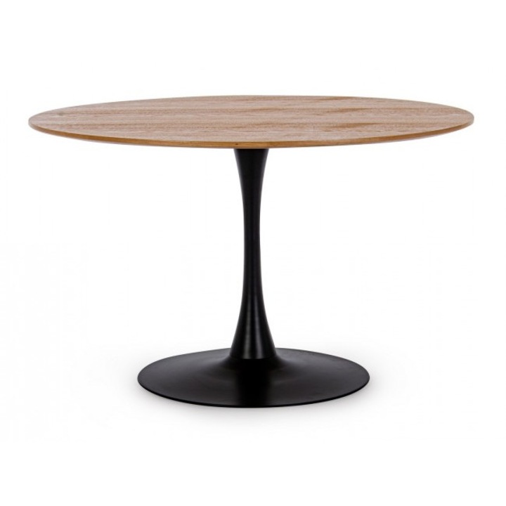 Masa mdf maro otel negru Bloom 120x75 cm