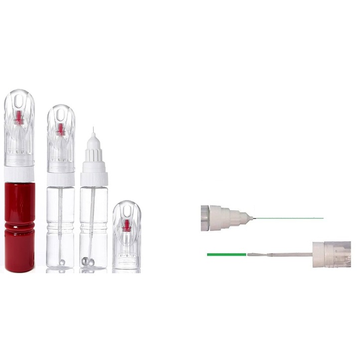 Recipient cu pensula si varf subtire pentru reparatii, zgarieturi auto