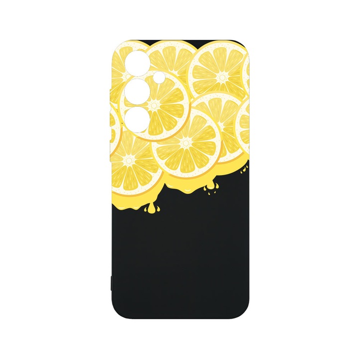 Husa BestCase® Premium Silicon, Compatibila Cu Samsung Galaxy A55 5G, Lemon, SLIM 1.2MM, Microfibra in interior, Antisoc, Protectie Camera, Margini ridicate pentru protectia ecranului, PB 58