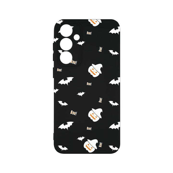 Husa BestCase® Premium Silicon, Compatibila Cu Samsung Galaxy A55 5G, Halloween, SLIM 1.2MM, Microfibra in interior, Antisoc, Protectie Camera, Margini ridicate pentru protectia ecranului, PB 156