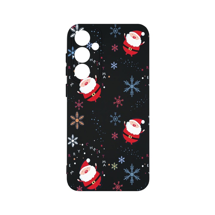 Husa BestCase® Premium Silicon, Compatibila Cu Samsung Galaxy A55 5G, Xmas - Santa Claus, SLIM 1.2MM, Microfibra in interior, Antisoc, Protectie Camera, Margini ridicate pentru protectia ecranului, PB 308