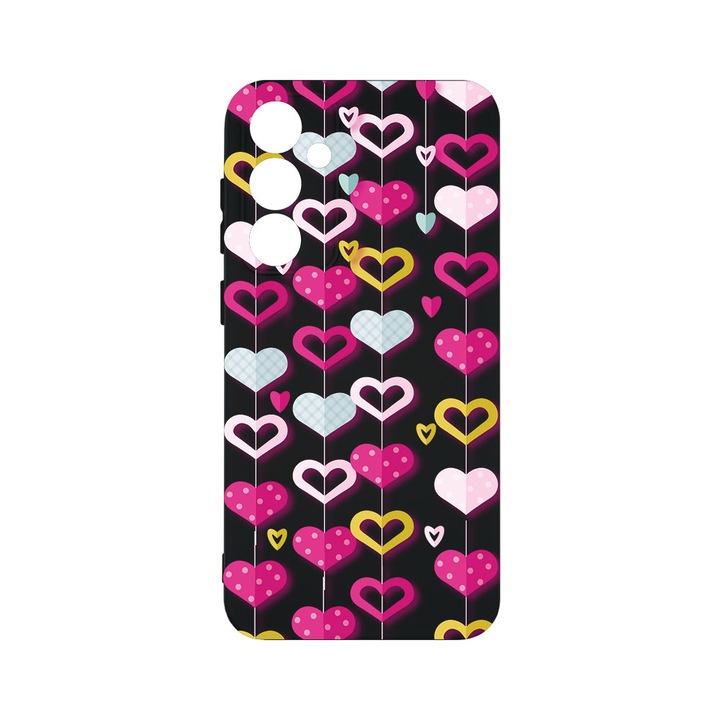 Husa BestCase® Premium Liquid Silicon, Compatibila Cu Samsung Galaxy S23 FE, Lovely Hearts, SLIM 1.2MM, Microfibra in interior, Antisoc, Protectie Camera, Margini ridicate pentru protectia ecranului, PB 185