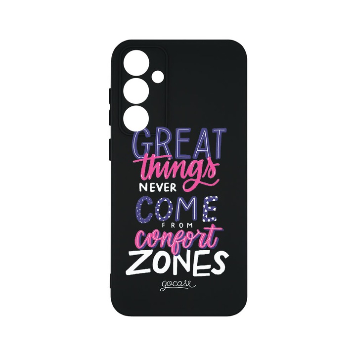 Husa BestCase® Premium Silicon, Compatibila Cu Samsung Galaxy A55 5G, Great Things, SLIM 1.2MM, Microfibra in interior, Antisoc, Protectie Camera, Margini ridicate pentru protectia ecranului, PB 486