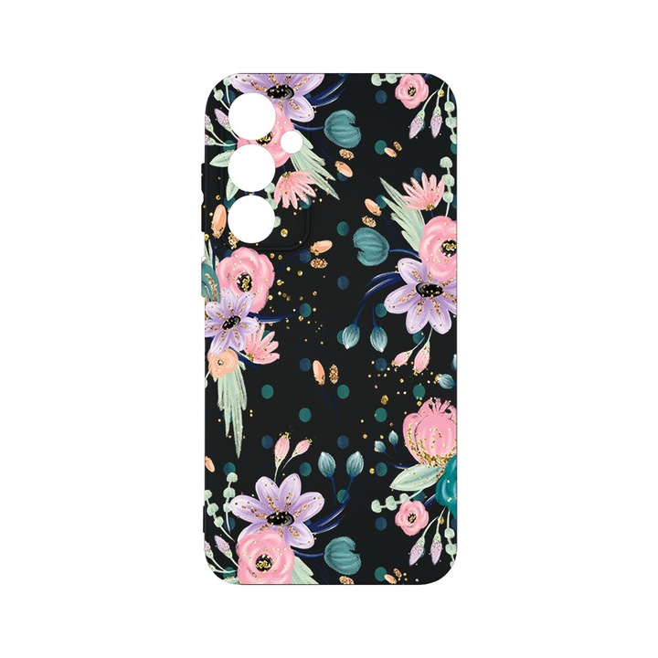 Husa BestCase® Premium Liquid Silicon, Compatibila Cu Samsung Galaxy S23 FE, Flowers Collection, SLIM 1.2MM, Microfibra in interior, Antisoc, Protectie Camera, Margini ridicate pentru protectia ecranului, PB 495